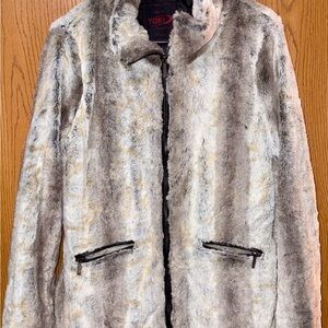 Yoki Girls Faux Rabbit Fur Jacket sz Lg